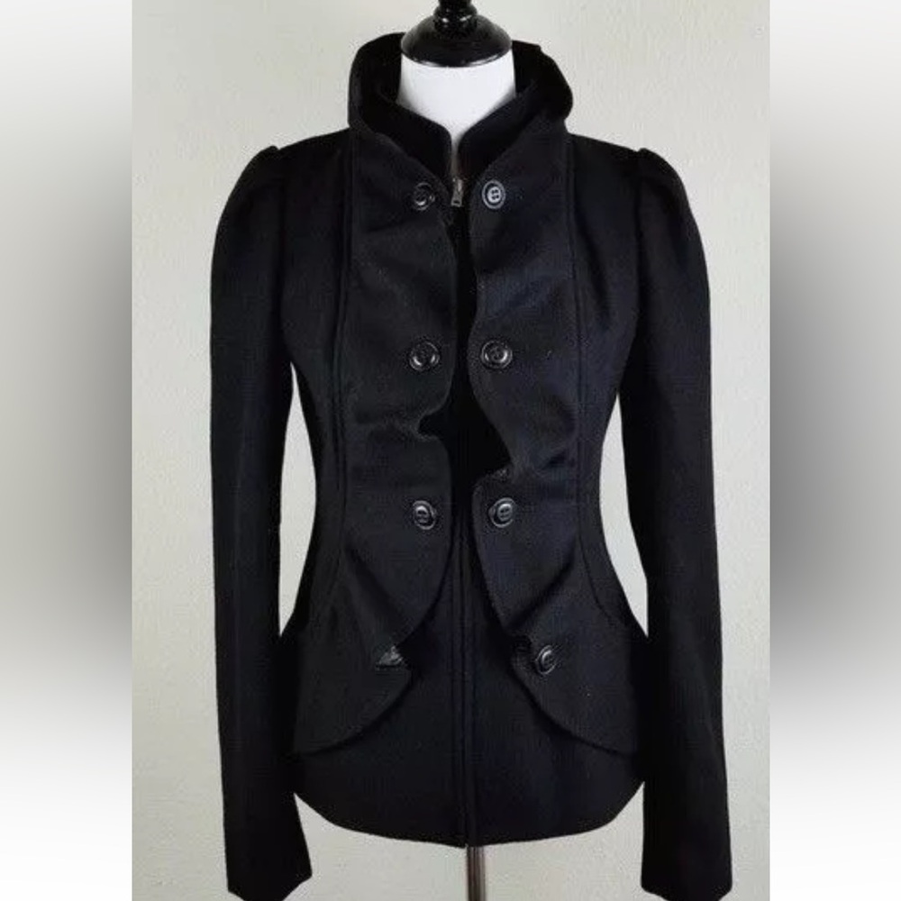 Anthropologie Idra Cream Confection Jacket.  Black.  Size 6.